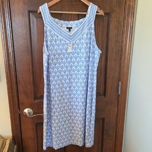 Talbot's Blue & White Dress NWT